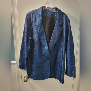 Blue Floral Blazer